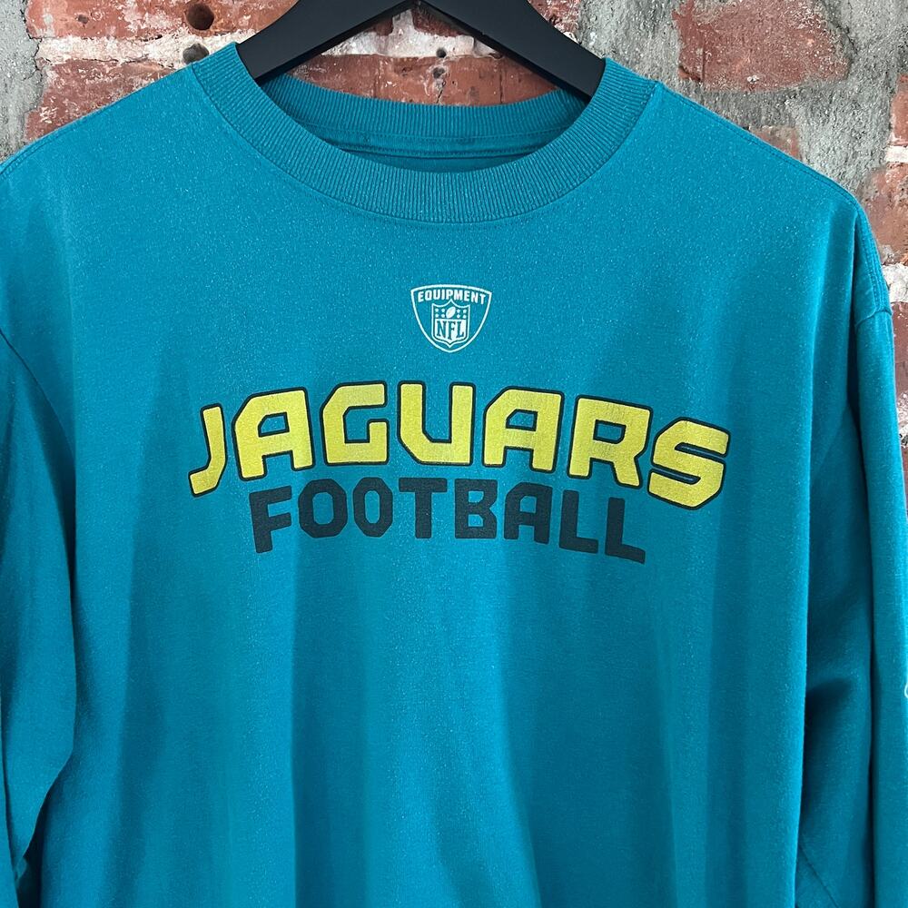 VTG NFL Jacksonville Jaguars Reebok LS Teal T Shirt M